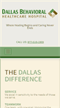 Mobile Screenshot of dallasbehavioral.com