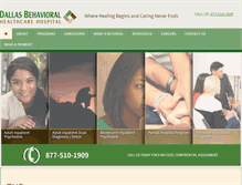 Tablet Screenshot of dallasbehavioral.com